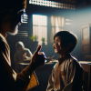 DALL·E 2024-02-01 19.08.46 – A cinematic image depicting a moment where an Indonesian child receives genuine praise from a parent or teacher, visibly boosting their confidence. Th