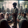 DALL·E 2024-02-02 12.09.19 – A cinematic image depicting the potential leadership qualities in every child, focusing on Indonesian children in a setting that encourages leadership