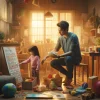 DALL·E 2024-04-15 12.08.54 – A cinematic image illustrating the concept of creating a fun and effective daily routine for young children, inspired by the idea of managing time str