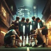 DALL·E 2024-04-22 15.23.55 – A cinematic image depicting an Indonesian futsal team in a moment of teamwork that could turn the tide of their games, inspired by ‘Does Your Futsal T